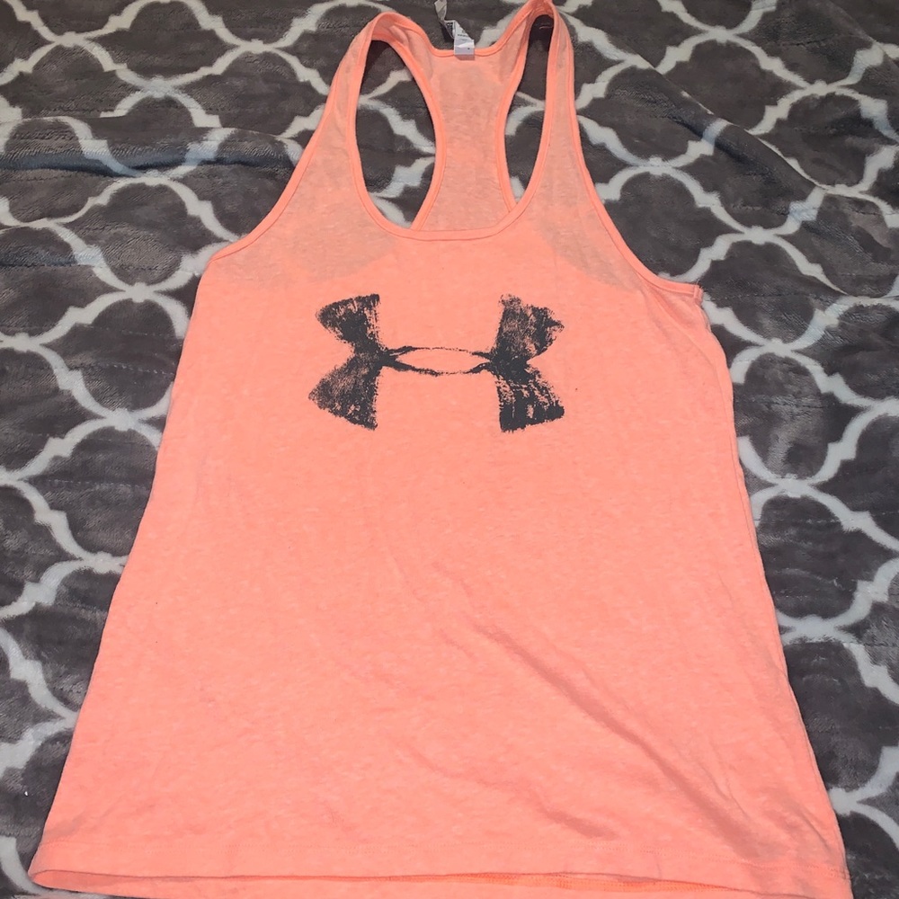 Coral pink razor back Underarmour tank size S
